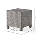 3-Piece Wicker Swivel Chat Set 2 Club Chairs 1 Table with Cushions for 2 People