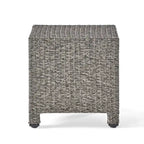 3-Piece Wicker Swivel Chat Set 2 Club Chairs 1 Table with Cushions for 2 People