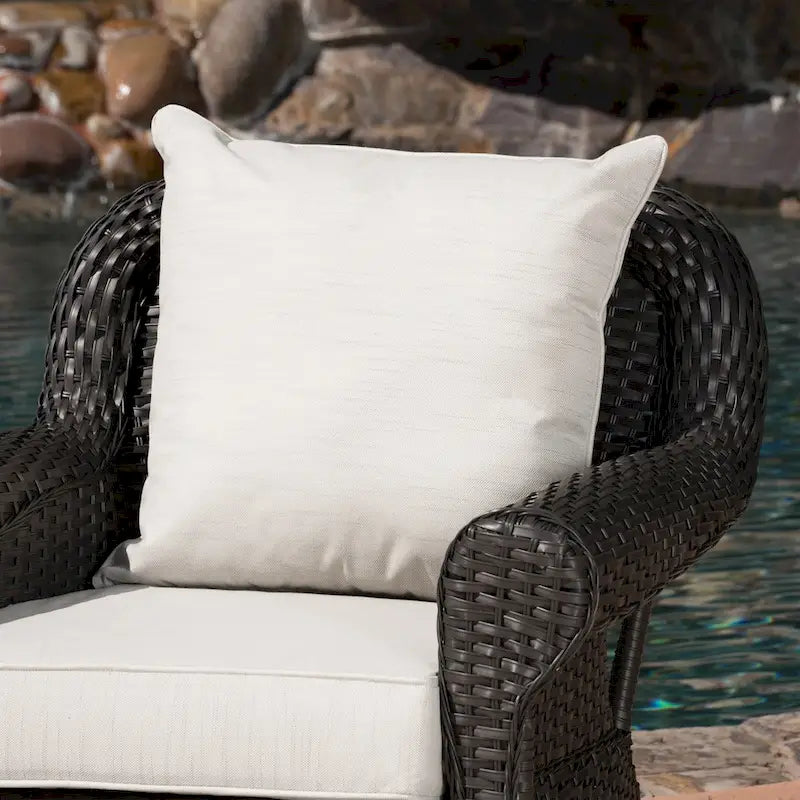 Amaya Outdoor Wicker Swivel Rocking Chair with Cushion (Set of 4) by Christopher Knight Home