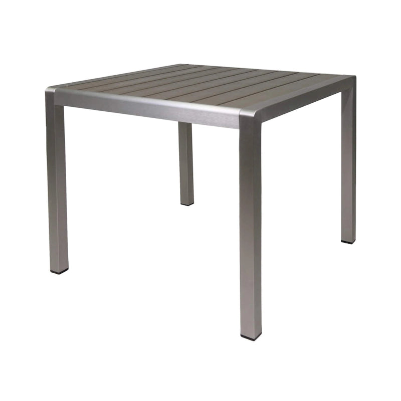 5-Piece Patio Dining Set for 4 People Gray Faux Wood Table Wicker Chairs