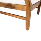 4-Piece Acacia Wood Club Chair Set Gray Frame with Cushions for 4 People