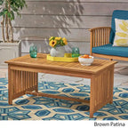 Acacia Wood Outdoor Coffee Table Rectangular