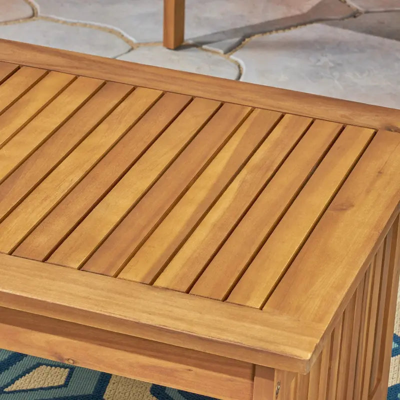 Acacia Wood Outdoor Coffee Table Rectangular