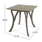5-Piece Patio Dining Set for 4 People Acacia Wood Table Wicker Chairs