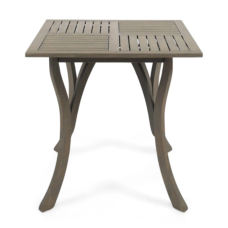 5-Piece Patio Dining Set for 4 People Acacia Wood Table Wicker Chairs