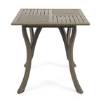 5-Piece Patio Dining Set for 4 People Acacia Wood Table Wicker Chairs