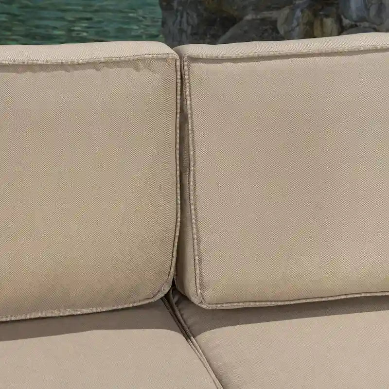 12-Piece PE Wicker Sofa Set Brown with Cushions 2 Ends 6 Armless 2 Corners 2 Tables