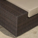 12-Piece PE Wicker Sofa Set Brown with Cushions 2 Ends 6 Armless 2 Corners 2 Tables