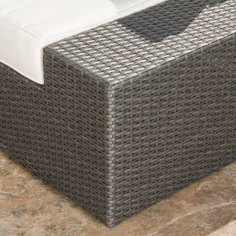 12-Piece PE Wicker Sofa Set Brown with Cushions 2 Ends 6 Armless 2 Corners 2 Tables