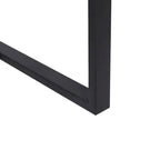 Acacia Wood Bar Table Teak/Gray with Black Iron Frame Industrial Style