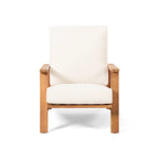 Paloma Acacia Wood Outdoor Club Chair with Cushion by Christopher Knight Home