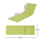 Perla Outdoor Acacia Wood Chaise Lounge with Cushion by Christopher Knight Home