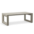 Aluminum Patio Cocktail Table Dark Gray Plank Design with Adjustable Levelers