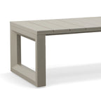 Aluminum Patio Cocktail Table Dark Gray Plank Design with Adjustable Levelers