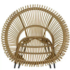 3-Piece Wicker Bistro Set Black Aluminum Frame 2 Round Chairs 1 Table