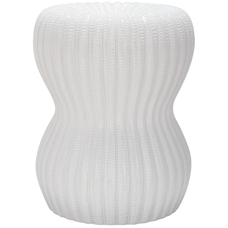 SAFAVIEH Paradise Taisia Oval White Ceramic Decorative Garden Stool