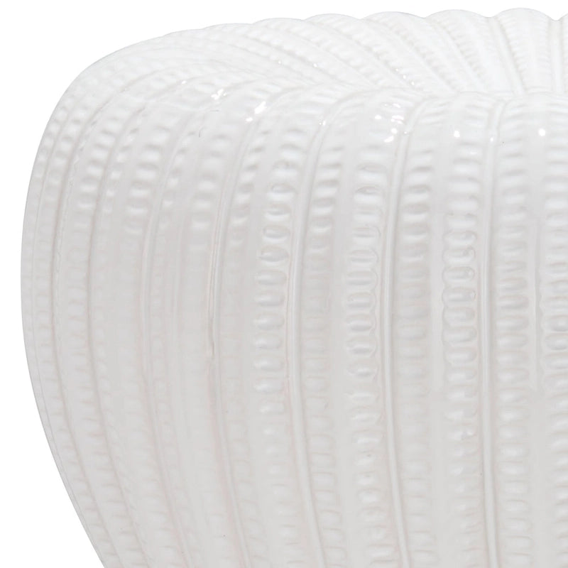 SAFAVIEH Paradise Taisia Oval White Ceramic Decorative Garden Stool