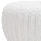 SAFAVIEH Paradise Taisia Oval White Ceramic Decorative Garden Stool