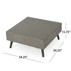 4-Piece Wicker Sectional Sofa Set with Cushions 1 Corner 2 Ends 1 Table