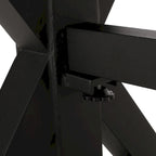 Outdoor Aluminum Dining Table Antique Matte Black with Umbrella Hole