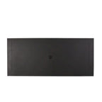 Outdoor Aluminum Dining Table Antique Matte Black with Umbrella Hole