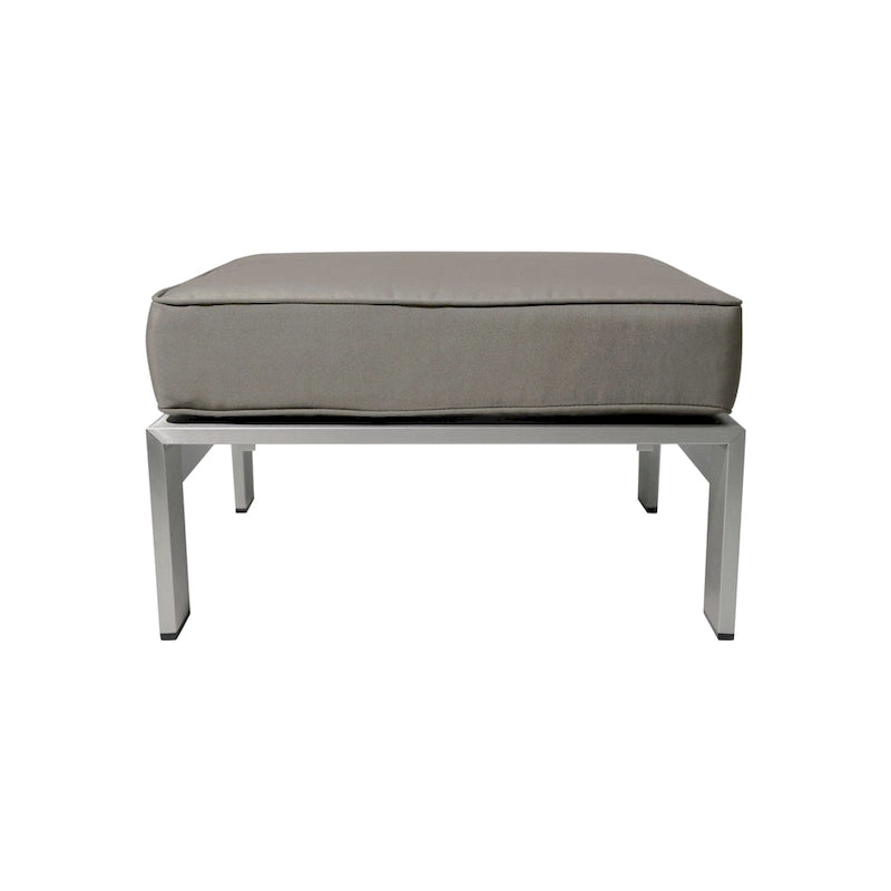 Cape Coral Outdoor 2-Seater Aluminum Club Chair Chat Set with Ottomans by Christopher Knight Home