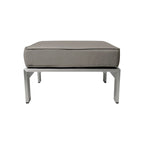 Cape Coral Outdoor 2-Seater Aluminum Club Chair Chat Set with Ottomans by Christopher Knight Home