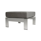 Cape Coral Outdoor 2-Seater Aluminum Club Chair Chat Set with Ottomans by Christopher Knight Home