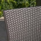 9-Piece Wicker Patio Dining Set for 8 People 8 Chairs 1 Square Table