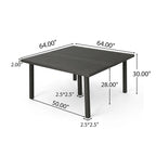 9-Piece Wicker Patio Dining Set for 8 People 8 Chairs 1 Square Table