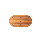 Rectangular Acacia Wood Coffee Table Brown Teak Finish Adirondack Style