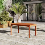 5-Piece Eucalyptus Wood Dining Set Light Brown for 4 People Folding Chairs
