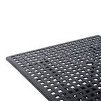Square Cast Aluminum Bistro Table Black 36x36 inches with Umbrella Hole
