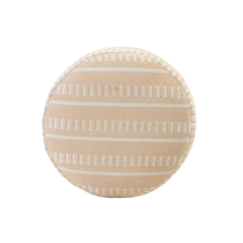 Sevita Dash and Stripe Geometric Indoor Outdoor Pouf - 20  x 20  x 20