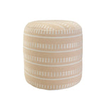 Sevita Dash and Stripe Geometric Indoor Outdoor Pouf - 20  x 20  x 20