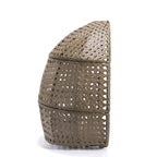 2-Person Hanging Swing Chair Charcoal Wicker with Stand and Cushion