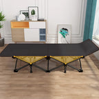 Folding Camping Cot 75 inches with 3.3-inch Mattress Portable for 1-2 People