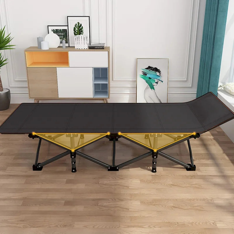 Folding Camping Cot 75 inches with 3.3-inch Mattress Portable for 1-2 People