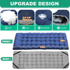 Folding Camping Cot 75 inches with 3.3-inch Mattress Portable for 1-2 People