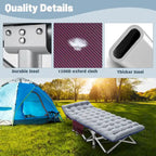 Folding Camping Cot 75 inches with 3.3-inch Mattress Portable for 1-2 People