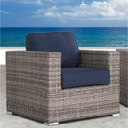 11-Piece Wicker Sectional Set with Sunbrella Cushions for 9 People L-Shaped Sofa 2 Chairs 2 Tables