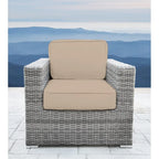 11-Piece Wicker Sectional Set with Sunbrella Cushions for 9 People L-Shaped Sofa 2 Chairs 2 Tables