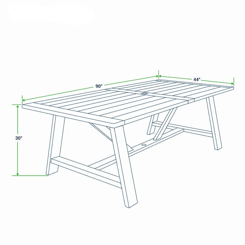 7-Piece Teak Wood Dining Set Natural for 6 People 6 Chairs 1 Table