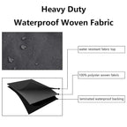 Black Waterproof Loveseat Cover 2-Seat 79x32.7x33.1in Polyester UV-Resistant