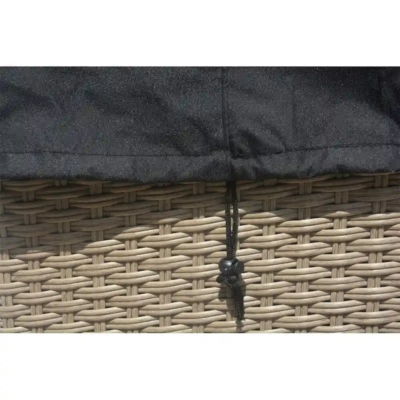 Black Waterproof Loveseat Cover 2-Seat 79x32.7x33.1in Polyester UV-Resistant