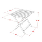 3-Piece Foldable Acacia Wood Bistro Set Natural Oil 2 Armchairs 1 Table