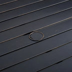 Rectangular Steel Outdoor Dining Table Oil-Rubbed Bronze with Umbrella Hole
