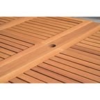 11-Piece Extendable Eucalyptus Wood Dining Set for 10 People 10 Chairs 1 Table