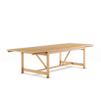 11-Piece Extendable Eucalyptus Wood Dining Set for 10 People 10 Chairs 1 Table