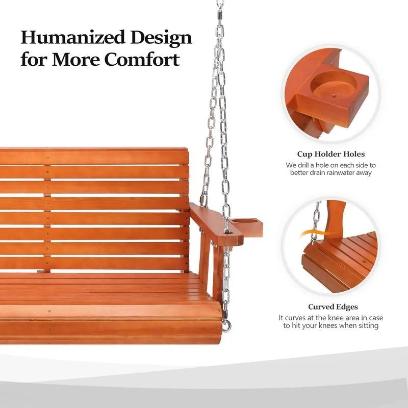 2-3 Seater Wooden Porch Swing